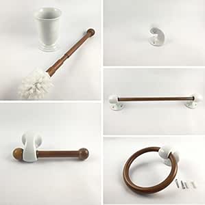 Abc_baño Conjunto de Acesorios Pared Venus 5 Piezas Blanco