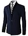 H2H Men's Solid Two-Button Center-Vent Sportcoat NAVY US M/Asia L (CMOBL014)