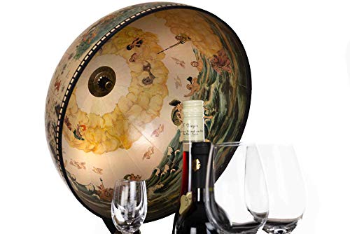 Hausbar Barwagen 33001WB Schwarzweiß 100cm Globusbar Deko Bartisch Weltkugel – Bild 5