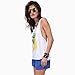 Surper Sexy Women Sleeveless Pineapple Print Chiffon Vest Shirt Tank Tops (M, White)