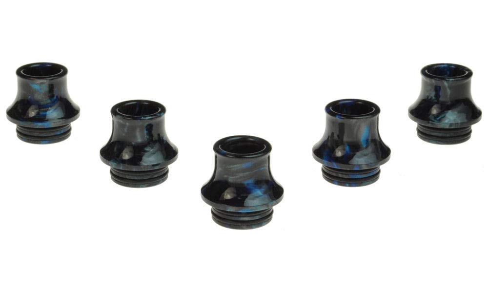 Armerah Cone 810 Drip Tip eCig Mouthpiece Short/Big Epoxy Resin 5 Pack Black