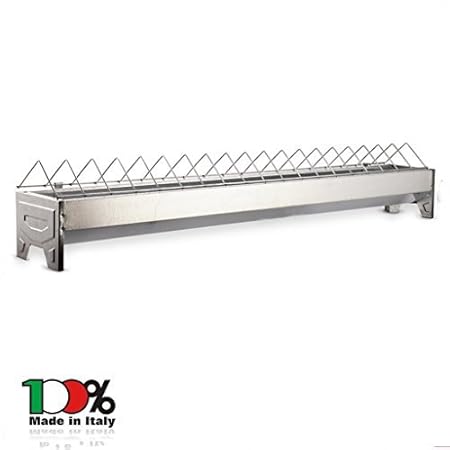 Chickens Feeder Trough Feeding Barred 50 Cm Metal Poultry Chicken