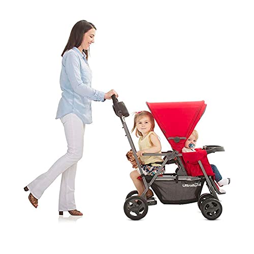 Joovy Caboose Ultralight Sit and Stand Double Stroller with Rear Bench