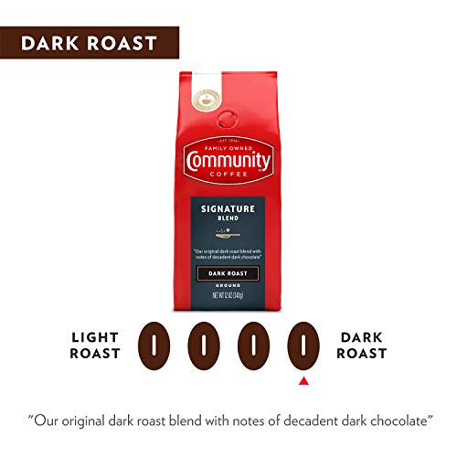 COMMUNITY COFFEE PREMIUM GROUND COFFEE, SIGNATURE BLEND, DARK ROAST, 12 OUNCE (PACK OF 1)