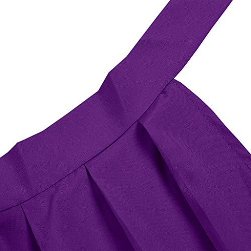 Women Oktoberfest Costume Girl Bavarian German Dirndl Maiden Dress Carnival Halloween Cosplay Party Waitress Clothes (XL, Purple)