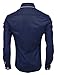 TAM WARE Mens Classic Slim Fit Contrast Inner Long Sleeve Dress Shirts TWNMS314-1-337S-NAVY-US XXL