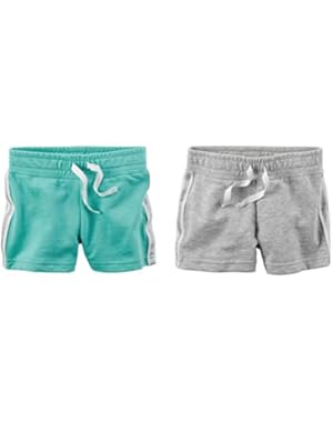 Baby Girls 2 Pack Soft Pull-On French Terry Shorts