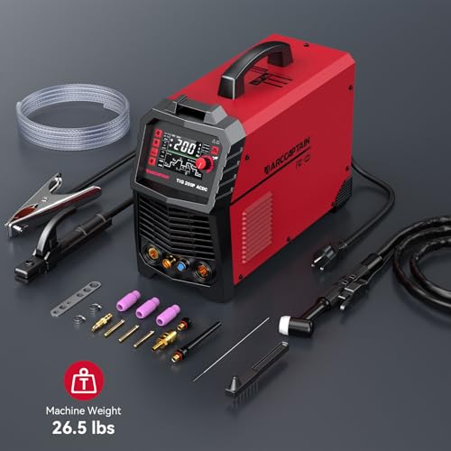 ARCCAPTAIN TIG Welding Machine 200Amp AC/DC with Pulse Function 230V, 99% DARCH ARC Patent Welding Aluminum, MMA, IGBT