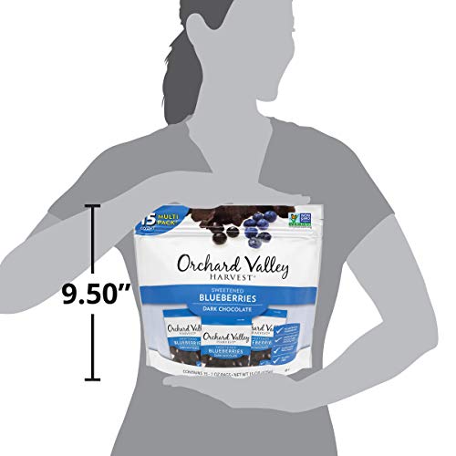Orchard Valley Harvest Dark Chocolate Covered Blueberries, 1 Ounce(Pack