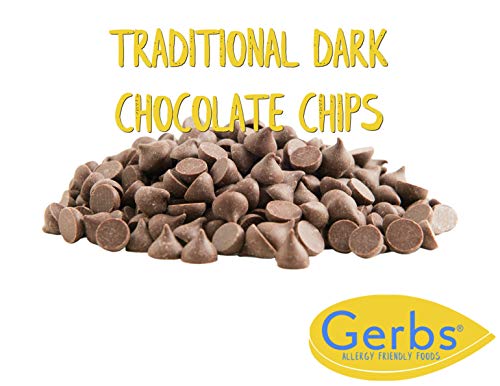 Gerbs Dark Chocolate Chips, 2 LBS (semi-sweet) - Top 14 Food Allergen Free & NON GMO - Product of Canada