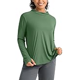 Pudolla Women's Sun Protection Shirt UPF 50+ Long Sleeve Lightweight UV Hoodie for Women Hiking Outdoor Fishing Summer