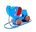 Cubbie Lee Adorable Elephant Wooden Push & Pull Along Toy for Baby & Toddler - Rolls Easy, Sturdy String Attached to Animal | Classic Developmental Toy for 1 & 2 Year Old Boys & Girls