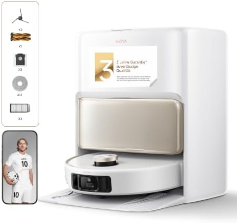 V50 Ultra Saugroboter, 24.000 Pa Saugkraft & Thermo-Wischen, Weiß