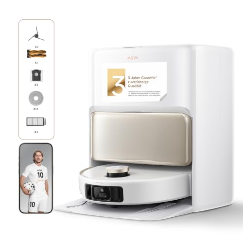 V50 Ultra Saugroboter, 24.000 Pa Saugkraft & Thermo-Wischen, Weiß
