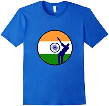 Mens India Cricket Player T-Shirt XL Royal Blue
