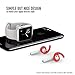 AhaStyle 3 Pairs AirPods Ear Hooks Cover Silicone Accessories Compatible with Apple AirPods and EarPods Headphones(Red)