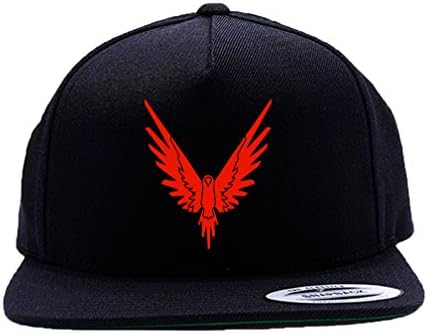 Graphic teez Apparel Maverick Bird Red Logo Black Cap Hat One Size Snapback