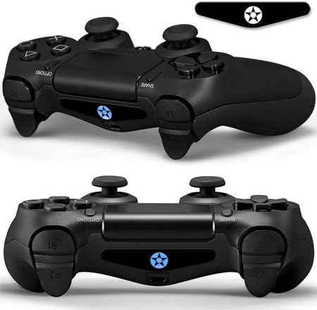 2x LED Sticker 2x Thumb Grips für PlayStation 4 Controller Light Bar Decal Skin Sticker – Circle Star