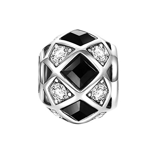 SOUFEEL Swarovski Crystal Black and White Magic Charm 925 Sterling Silver Fit European Bracelets