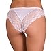 CFB 023 0201 Women Lingerie Lace Cotton Sexy Bikini Underwear Gifts For Women Undies Pantys BBW White Briefs Valentine Day Presents, XL/12 White 3 Pac