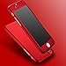 Doinshop for Iphone 6 Cool Hybrid Tempered Glass + Acrylic Hard Case Cover Skin Shell (red)