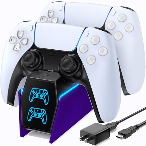 OIVO PS5 Controller Fast Charging Station Galactic Purple
