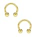SCERRING 12PCS 10mm Mix Color Stainless Steel Nose Horseshoe Hoop Rings Eyebrow Lip Ear Tragus Septum Piercing Hanger Retainer 14G