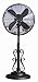 DecoBREEZE Adjustable Height Oscillating Outdoor Pedestal Fan, 18-Inch, Ebony