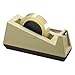 Heavy-Duty Weighted Desktop Tape Dispenser, 3"" Core, Plastic, Putty/Brown, Sold as 1 Each