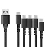 USB C Cable,5 Pack HHZDcord Type C Power Line Data Sync Transfer Charger Nylon Braided 2.0 Fast Charging Cord for Sumsang Macbook Pixel Huawei Nexus Sony Xperia HTC