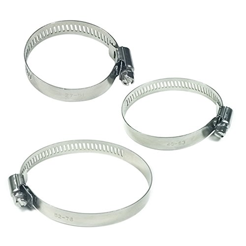 Adjustable Stainless Steel Worm Gear Hose Clamps Water Pipe Clamps Assortment Kit 18 Piece