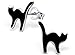 ICYROSE 925 Sterling Silver NEW Set of 3 Pairs Halloween Ghost Black Cat and Jack Pumpkin Stud Earrings (Nickel Free)