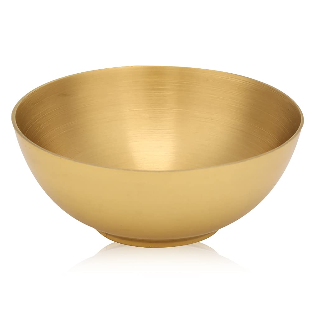ASHATA Tibetan Buddhist Offering Bowls,Pure Brass Handmade Buddhist Water Offering Bowl,Yoga Meditation Buddha Worship Decorative Bowl Utensil(7.5cm*3.5cm*2.8cm)