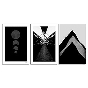 3 Piece Canvas Wall Art-Abstract Geometric-Canvas Prints Home Artwork Decoration for Living Room,Bedroom - 16"x24" x 3 Panels
