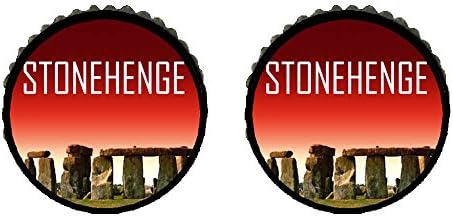 Bronze Retro Style Landmark Stonehenge Photo Stud Earrings 10mm Diameter