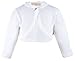Lilax Baby Girls' Knit Long Sleeve One Button Closure Bolero Shrug 12-18 Months White
