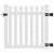 WamBam Traditional 4 by 4-Feet Premium Vinyl Yard and Pool Gate with Powder Coated Stainless Steel Hardware