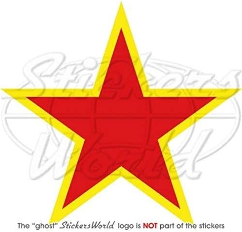 RUSSIA Russian AirForce USSR Soviet Type 2 Red Star Aircraft Roundel 4" (100mm) Vinyl Sticker, Decal