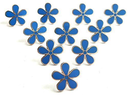 Massonico Set Di 10 Fiore Non Ti Scordar Di Me 11mm Spille