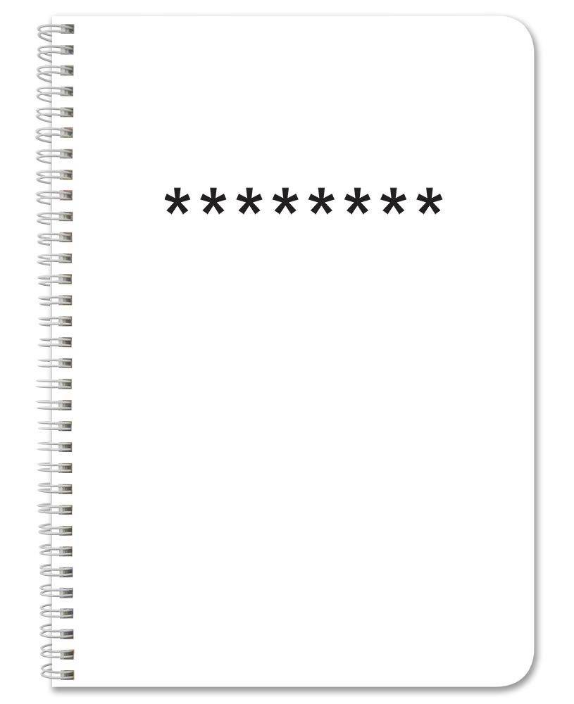 BookFactory Password Book/Password Organizer/Password Keeper/Password Journal, 120 Pages - 5" x 7", Durable Thick Translucent Cover, Wire-O Binding (LOG-120-57CW-PP-(PasswordLog))