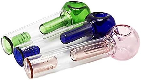 Vpqtettuecu Lab Flasks， 6 Inch Straw Bottle Glassware - White Mini Glass Pocket Pipe Bubbler Hand (Color : Green)