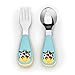 Skip Hop Toddler Utensil Set Fork and Spoon Set, Dishwasher Safe, Giraffe