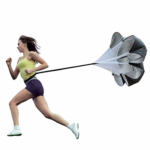 Bioamy Running Speed Chute Resistance Parachute 56 inch Powerchute Umbrella Training Sprint Power Soccer Trainer for Runner, Football, Soccer Drilling