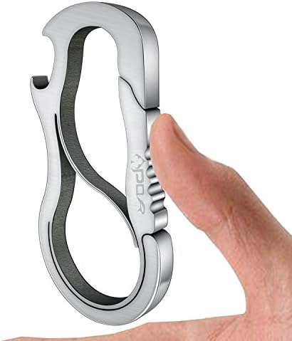 Apor Full Stainless Steel Anti-Lost Carabiner Key Chain Mutil Tools with Bottle Opener for Home