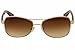 Coach L129 HC7054 Sunglasses 920913-56 - Light Gold/Dark Tortoise Frame, Brown HC7054-920913-56