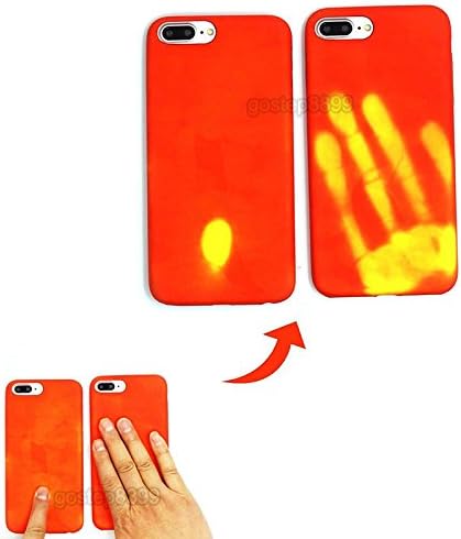 iTParts Matte PC Thermal Sensor Phone Cover with Hand Print – Color Changing Fluorescent Back Case for Apple iPhone 6/6s/6Plus, 6s Plus, 7/7 Plus, Samsung Galaxy S7/S8. Heat Sensitive Phone Skin
