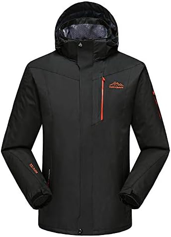 MOTOCO Men's Mid-Weight Waterproof and Breathable Jacket Soft Shell Outdoor Plus Size Windbreaker Coat