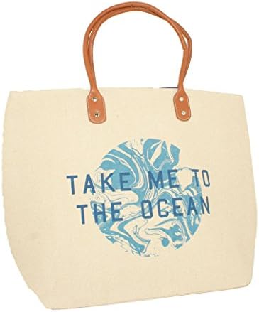 Silver One Oversized Water Resistant Canvas Travel Beach Tote Bag with PU Leather Handle