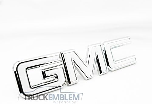 1 NEW CUSTOM 15-17 GMC YUKON XL DENALI CHROME AND WHITE GRILL EMBLEM 22814065