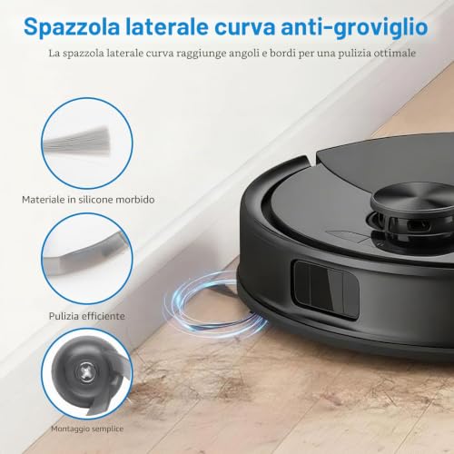 Q10 S5 Accessories Set for Roborock Q10 S5 / Q10 S5+ Robot Vacuum Cleaner: 1 Main Brush, 4 Cleaning Cloths, 4 HEPA Filters, 4 Side Brushes, 2 Cleaning Tools